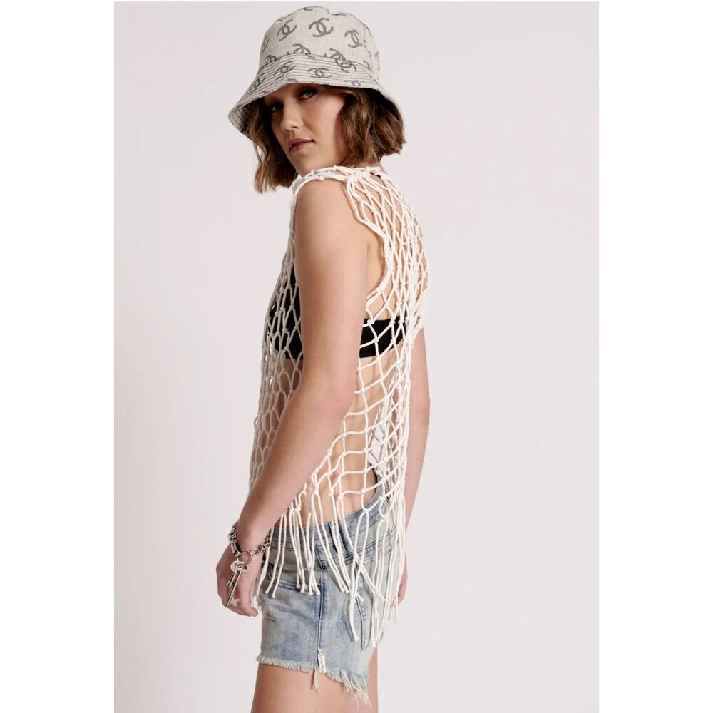 [One Teaspoon] White Net Blouse - Size M/L NWT - Picture 3 of 9